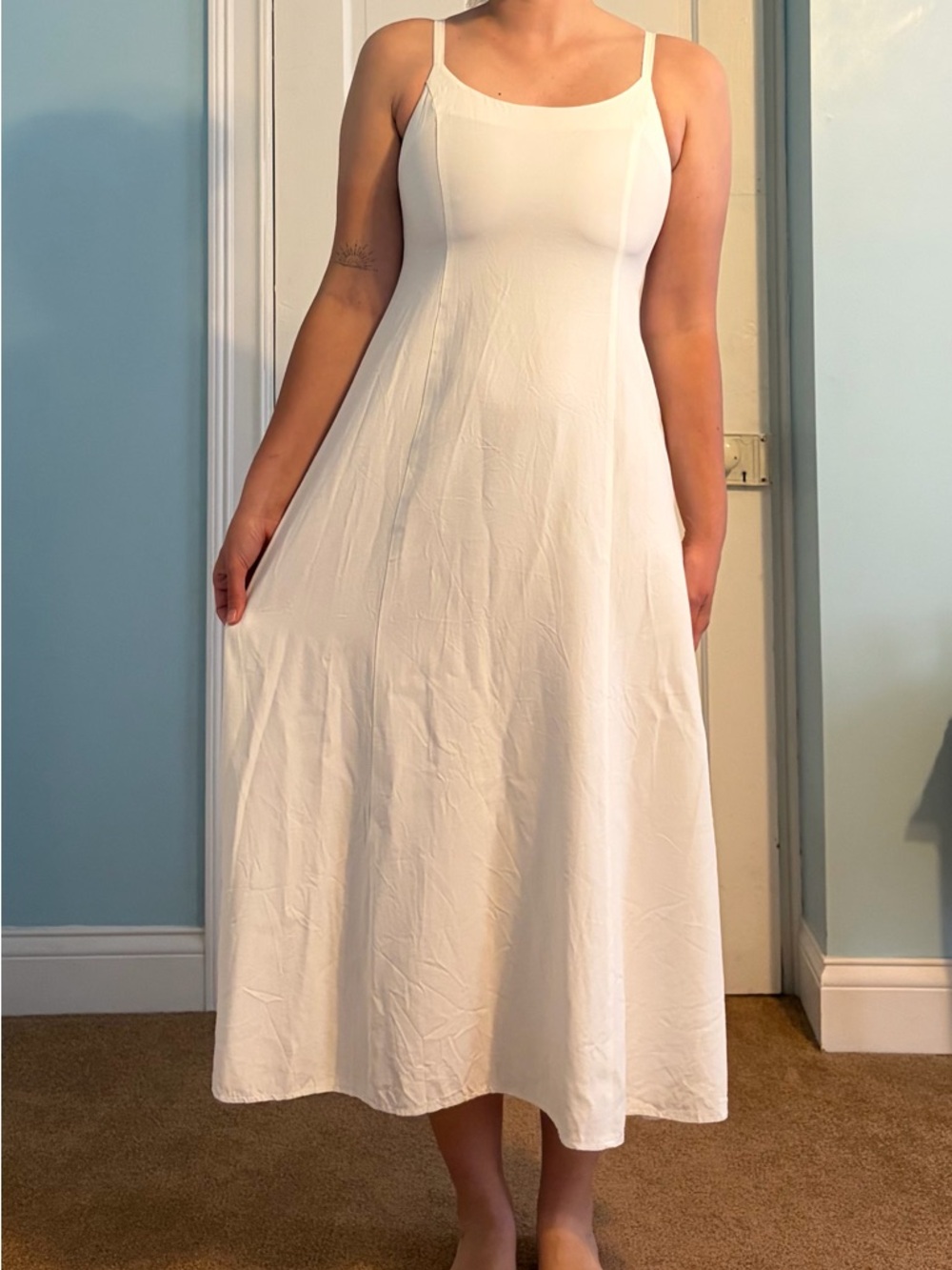 90s Express White Maxi Dress vintage USA made bridal graduation party